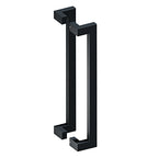 Deltana Jaladera Contemporánea Offset de Acero Inoxidable Doble Cara 24" — Negro Mate