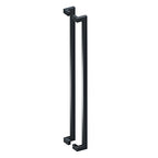 Deltana Jaladera Contemporánea Offset de Acero Inoxidable Doble Cara 48" — Negro Mate