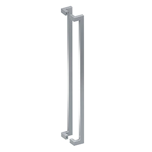 Deltana Jaladera Contemporánea Offset de Acero Inoxidable Doble Cara 48" — Acero Inoxidable Satinado