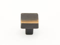 Schaub Perilla Vinci Cuadrada, 1-1/4" diám. — Bronce Antiguo