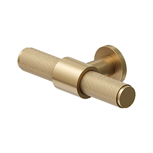 Deltana Jaladera Moleteada 3-1/4" — Latón Satinado