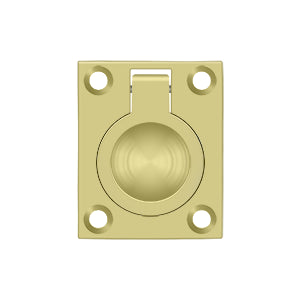 Deltana Jaladera de Anillo Empotrada 1-3/4" — Latón Pulido sin Recubrimiento