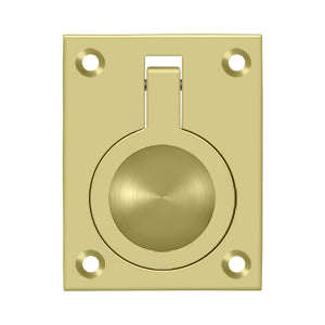 Deltana Jaladera de Anillo Empotrada 2-1/2" — Latón Pulido sin Recubrimiento