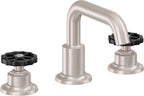 California Faucets Descanso Works Juego Completo para Tina Romana - Pico Quad Bajo - Satin Nickel