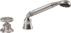 California Faucets Descanso Works Regadera de Mano y Desviador Completo para Tina Romana - Satin Nickel