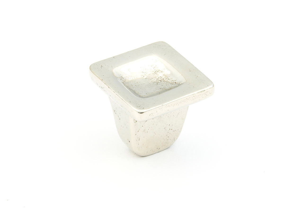 Schaub Perilla Vinci Concave Cuadrada — Bronce Blanco Pulido