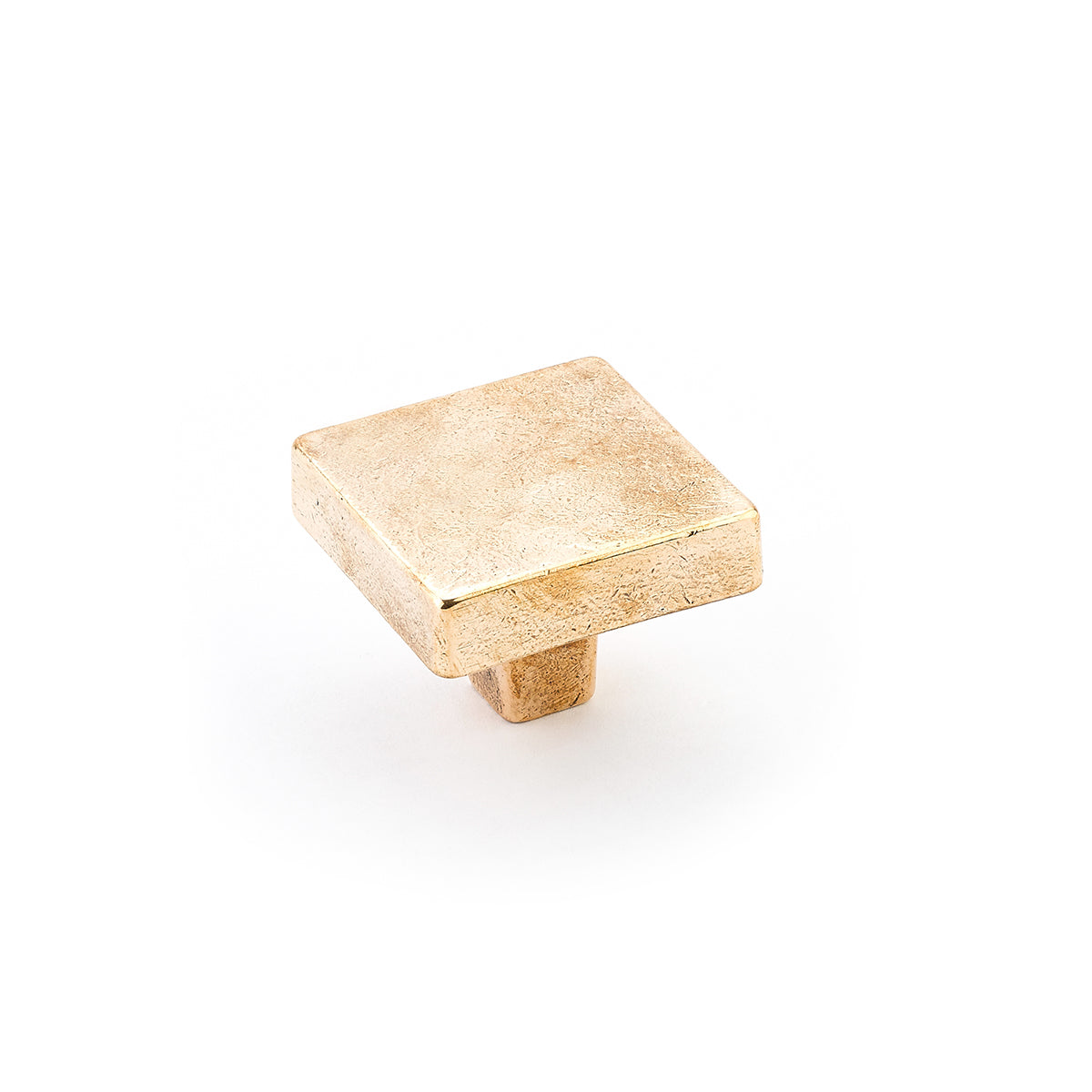 Schaub Perilla Vinci Large Cuadrada, 1-3/4" diám. — Bronce Natural