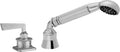 California Faucets Steampunk Bay Regadera de Mano y Desviador Completo para Tina Romana - Palanca - Polished Chrome