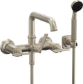 California Faucets Steampunk Bay Contemporaneo Llenador de Tina de Montaje en Pared - Manija de Cuchilla