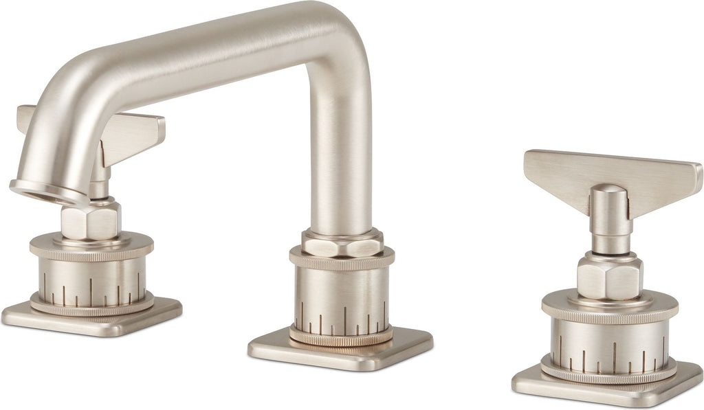 California Faucets Steampunk Bay Juego Completo para Tina Romana - Pico Quad Bajo - Satin Nickel