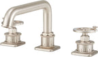 California Faucets Steampunk Bay Juego Completo para Tina Romana - Pico Quad Bajo - Satin Nickel