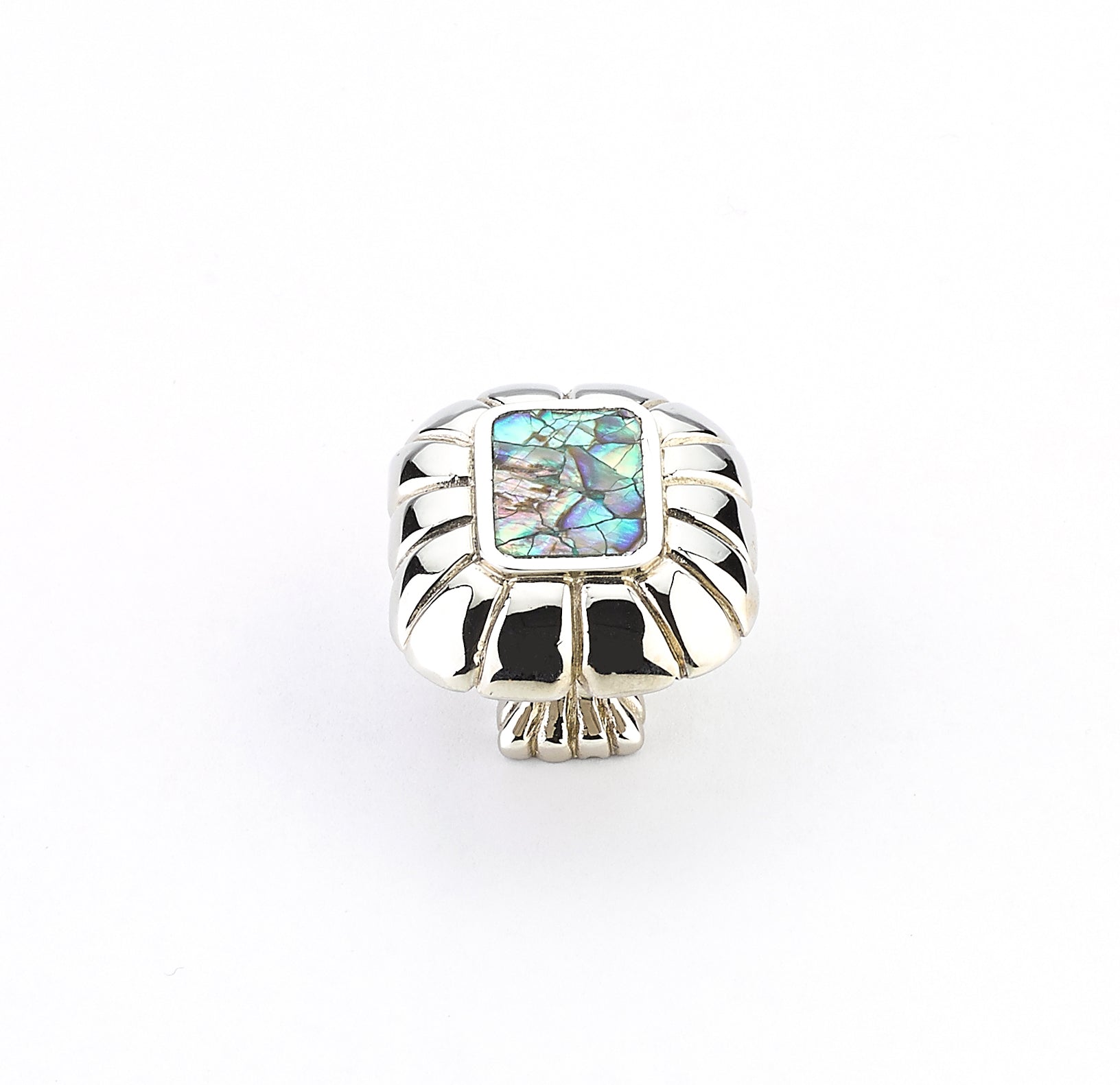 Schaub Perilla Imperial Shell Rectangle, 1-1/2" — Níquel Pulido