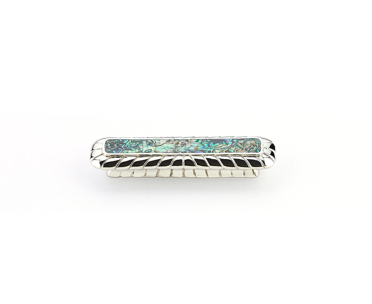 Schaub Jaladera Imperial Shell, 4-1/2" — Níquel Pulido
