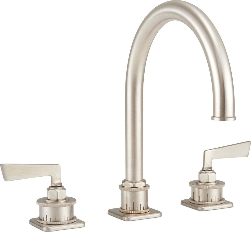 California Faucets Steampunk Bay Juego Completo para Tina Romana - Pico de Arco - Satin Nickel