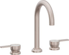 California Faucets Capitola Llave de Lavabo de 8" de 3 Orificios para Cubierta, con Dos Manerales - Pico Alto, Palanca - Níquel Satinado