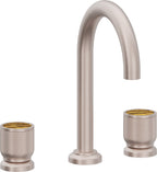 California Faucets Capitola Llave de Lavabo de 8" de 3 Orificios para Cubierta, con Dos Manerales - Pico Alto, Cilíndrica - Níquel Satinado