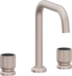 California Faucets Capitola Llave de Lavabo de 8" de 3 Orificios para Cubierta, con Dos Manerales - Pico Quad, Cilíndrica - Níquel Satinado