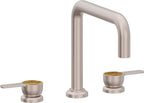 California Faucets Capitola Juego Completo para Tina Romana - Pico Quad, Palanca - Níquel Satinado
