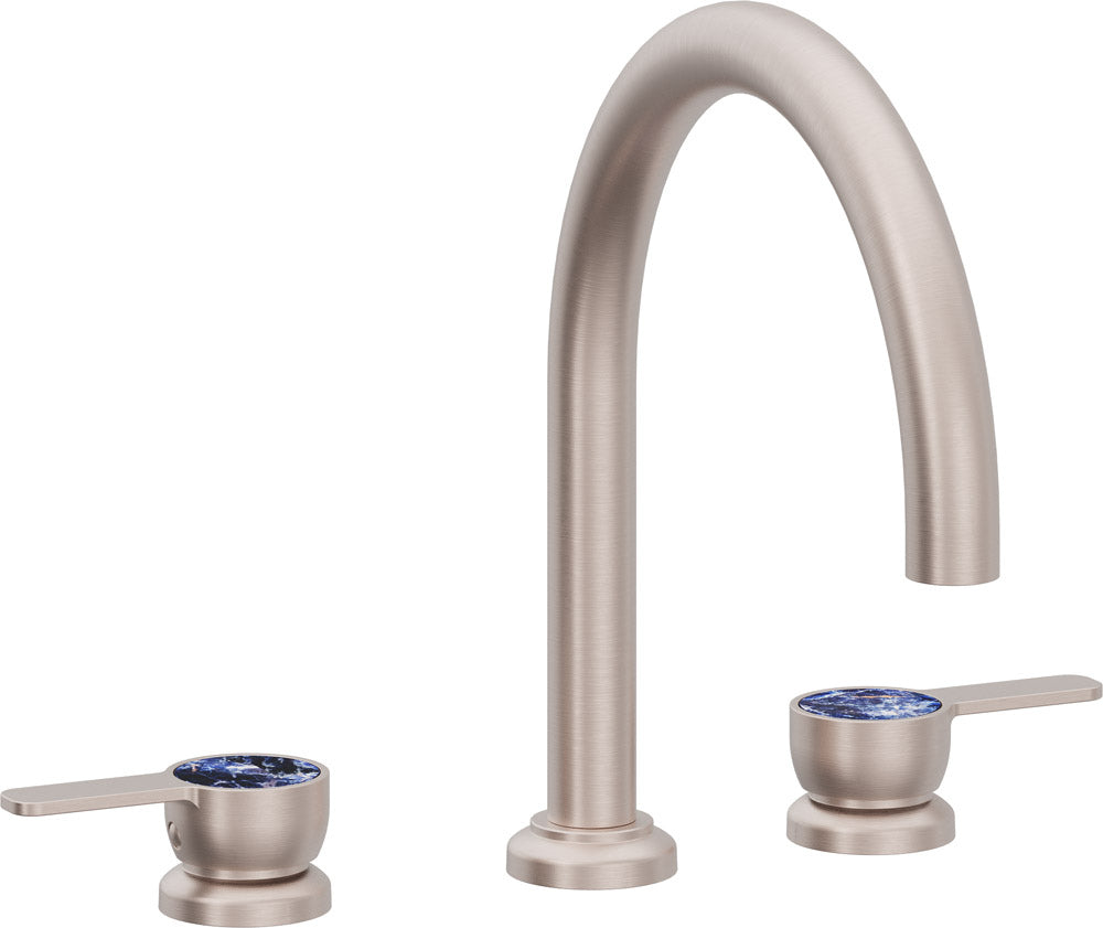 California Faucets Capitola Juego Completo para Tina Romana - Pico Alto, Palanca - Níquel Satinado