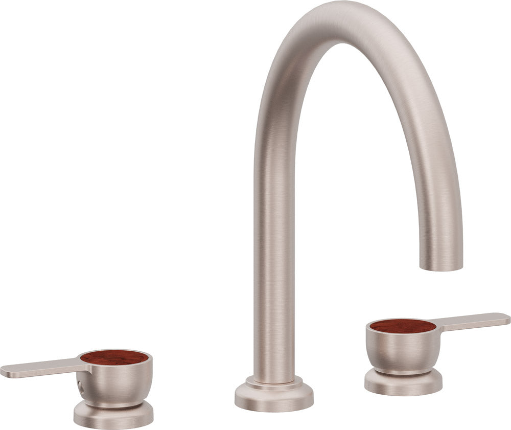California Faucets Capitola Juego Completo para Tina Romana - Pico Alto, Palanca - Níquel Satinado