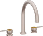 California Faucets Capitola Juego Completo para Tina Romana - Pico Alto, Palanca - Níquel Satinado