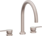 California Faucets Capitola Juego Completo para Tina Romana - Pico Alto, Palanca - Níquel Satinado