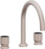 California Faucets Capitola Juego Completo para Tina Romana - Pico Alto, Cilíndrica - Níquel Satinado