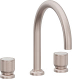 California Faucets Capitola Juego Completo para Tina Romana - Pico Alto, Cilíndrica - Níquel Satinado