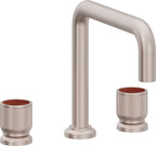 California Faucets Capitola Juego Completo para Tina Romana - Pico Quad, Cilíndrica - Níquel Satinado