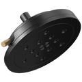 Brizo Litze Regadera Fija Redonda H2Okinetic® 8" Multifunción — Negro Mate / Oro Luxe