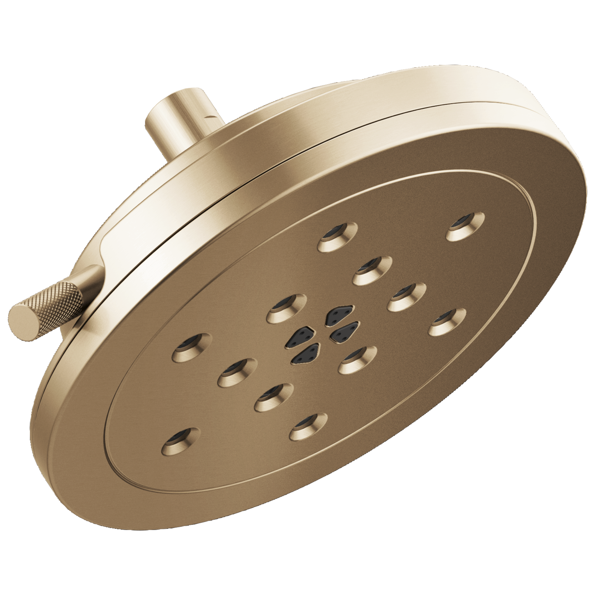 Brizo Litze Regadera Fija Redonda H2Okinetic® 8" Multifunción — Oro Luxe