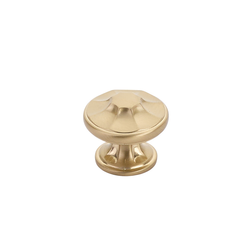 Schaub Perilla Redonda, 1-3/8" diám. — Latón Satinado Signature