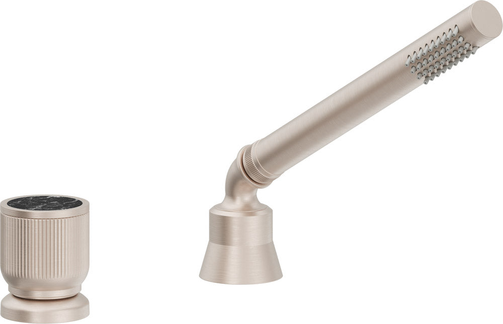 California Faucets Capitola Regadera de Mano y Desviador Completo para Tina Romana - Cilíndrica, 1.8 gpm - Níquel Satinado