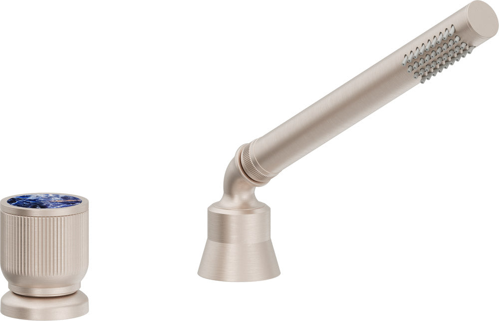 California Faucets Capitola Regadera de Mano y Desviador Completo para Tina Romana - Cilíndrica, 1.8 gpm - Níquel Satinado