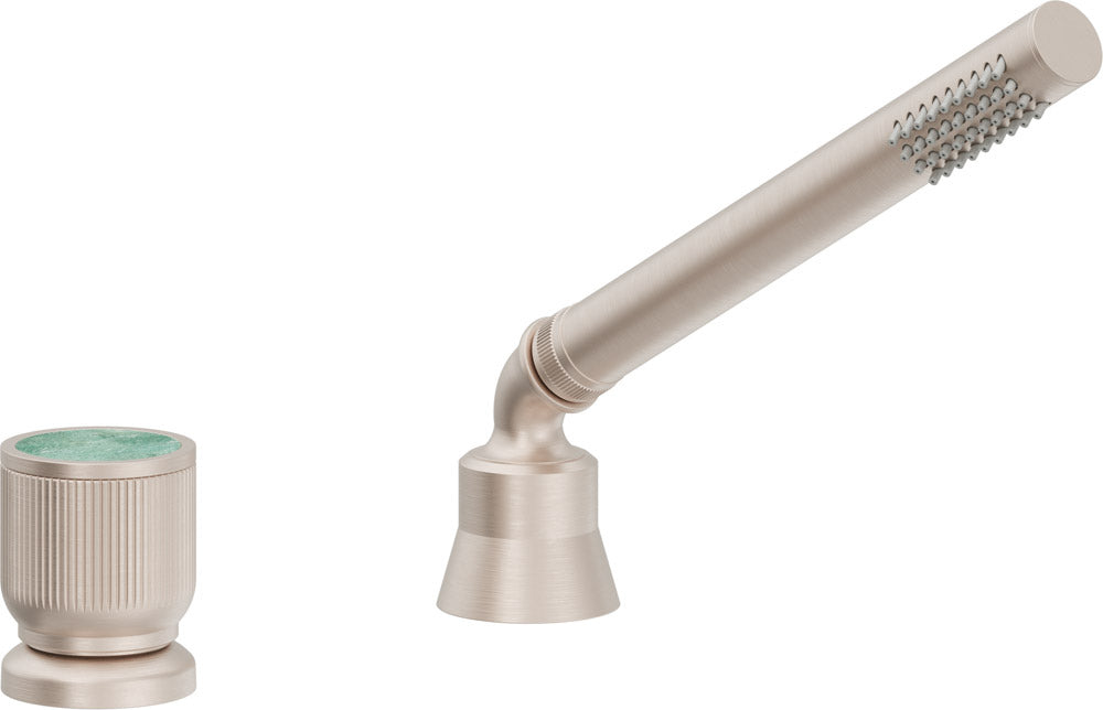 California Faucets Capitola Regadera de Mano y Desviador Completo para Tina Romana - Cilíndrica, 2.0 gpm - Níquel Satinado