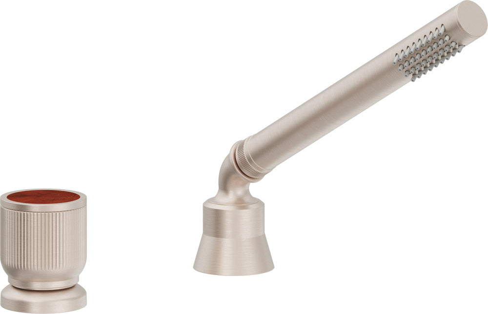 California Faucets Capitola Regadera de Mano y Desviador Completo para Tina Romana - Cilíndrica, 1.8 gpm - Níquel Satinado