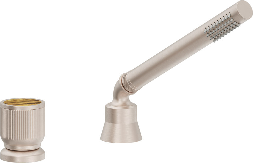 California Faucets Capitola Regadera de Mano y Desviador Completo para Tina Romana - Cilíndrica, 1.8 gpm - Níquel Satinado