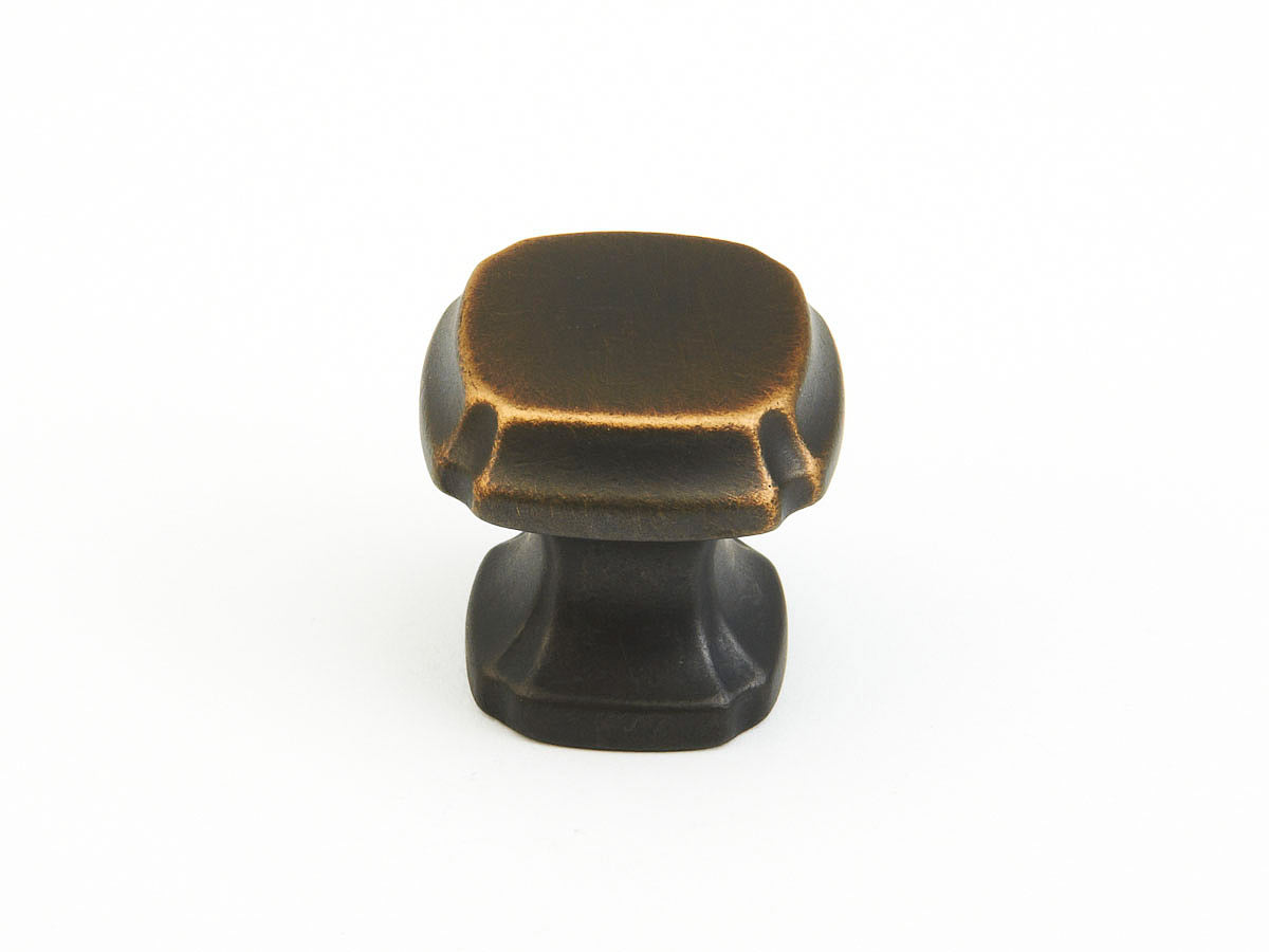 Schaub Perilla Squre, 1-3/8" diám. — Bronce Antiguo