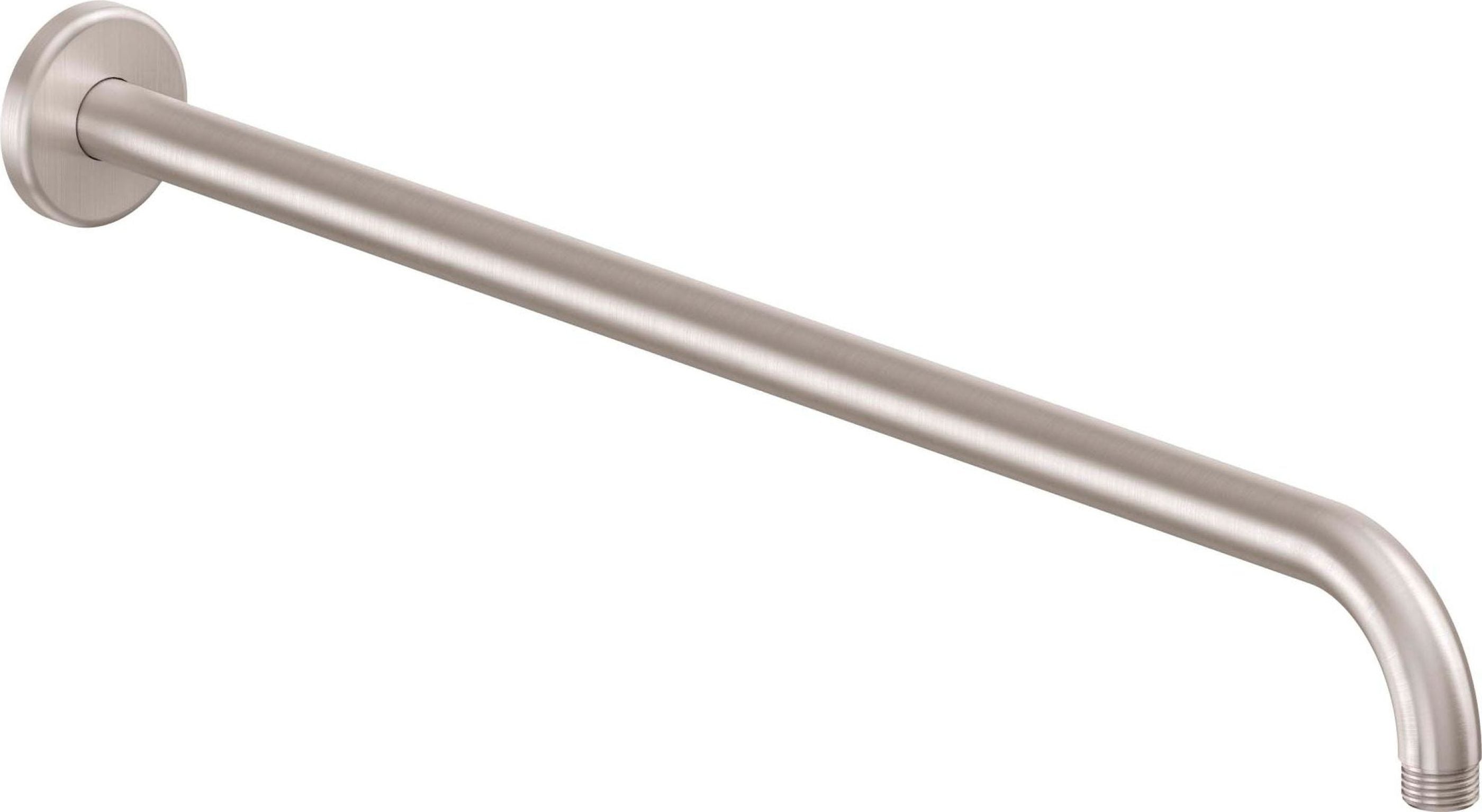 California Faucets Trousdale Brazo de Regadera de Pared de 20" - Base Redonda - Níquel Satinado