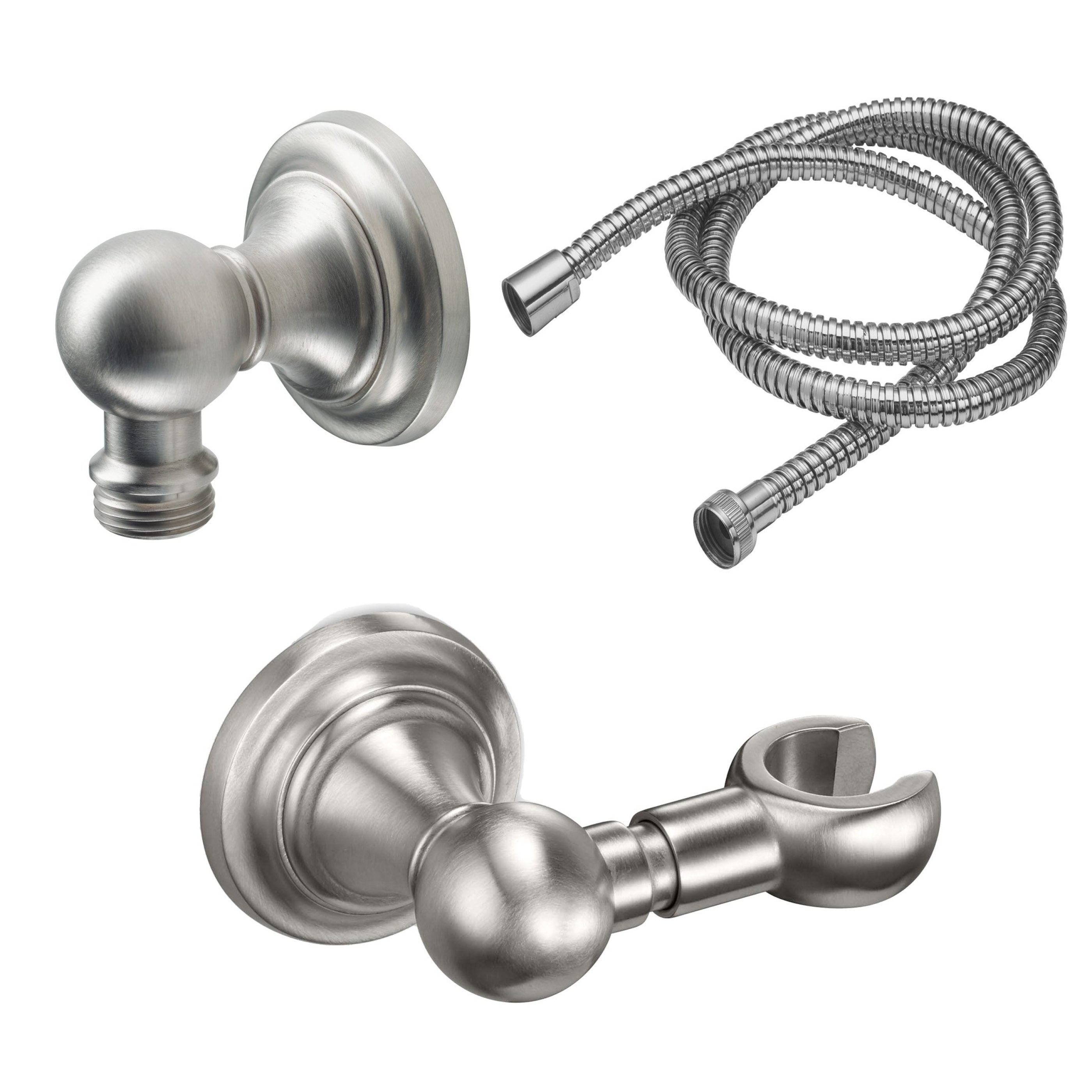 California Faucets Miramar Kit de Regadera de Mano de Pared Giratorio - Base Cóncava
