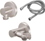 California Faucets Trousdale Kit de Regadera de Mano de Pared con Codo de Suministro - Base Redonda