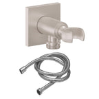 California Faucets Morro Bay Kit de Regadera de Mano de Pared - Base Cuadrada - Níquel Satinado