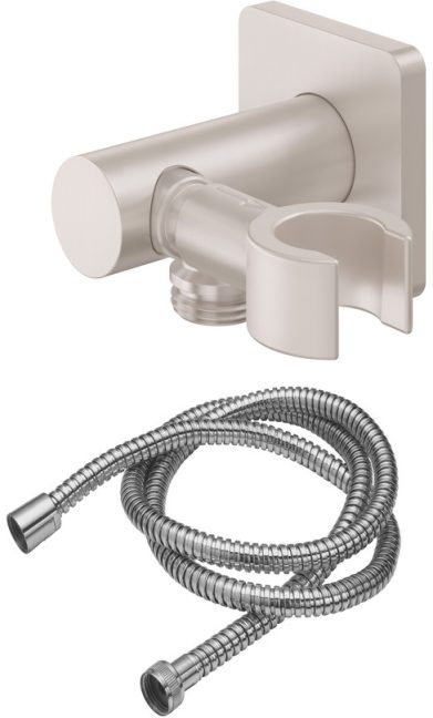 California Faucets San Elijo Kit de Regadera de Mano de Pared con Soporte de Suministro - Base Cuadrada