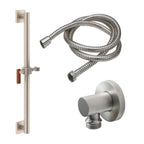 California Faucets San Elijo Kit de Regadera de Mano con Barra de Apoyo de 30" - Base Cuadrada - Níquel Satinado