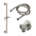 California Faucets San Elijo Kit de Regadera de Mano con Barra de Apoyo de 30" - Base Redonda - Níquel Satinado