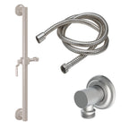 California Faucets Descanso Works Kit de Regadera de Mano con Barra de Apoyo de 30" - Níquel Satinado