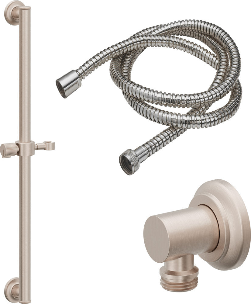 California Faucets Capitola Kit de Barra de Sujeción de 30" con Regadera de Mano - Níquel Satinado