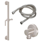California Faucets Trousdale Kit de Regadera de Mano con Barra de Apoyo de 30" - Níquel Satinado