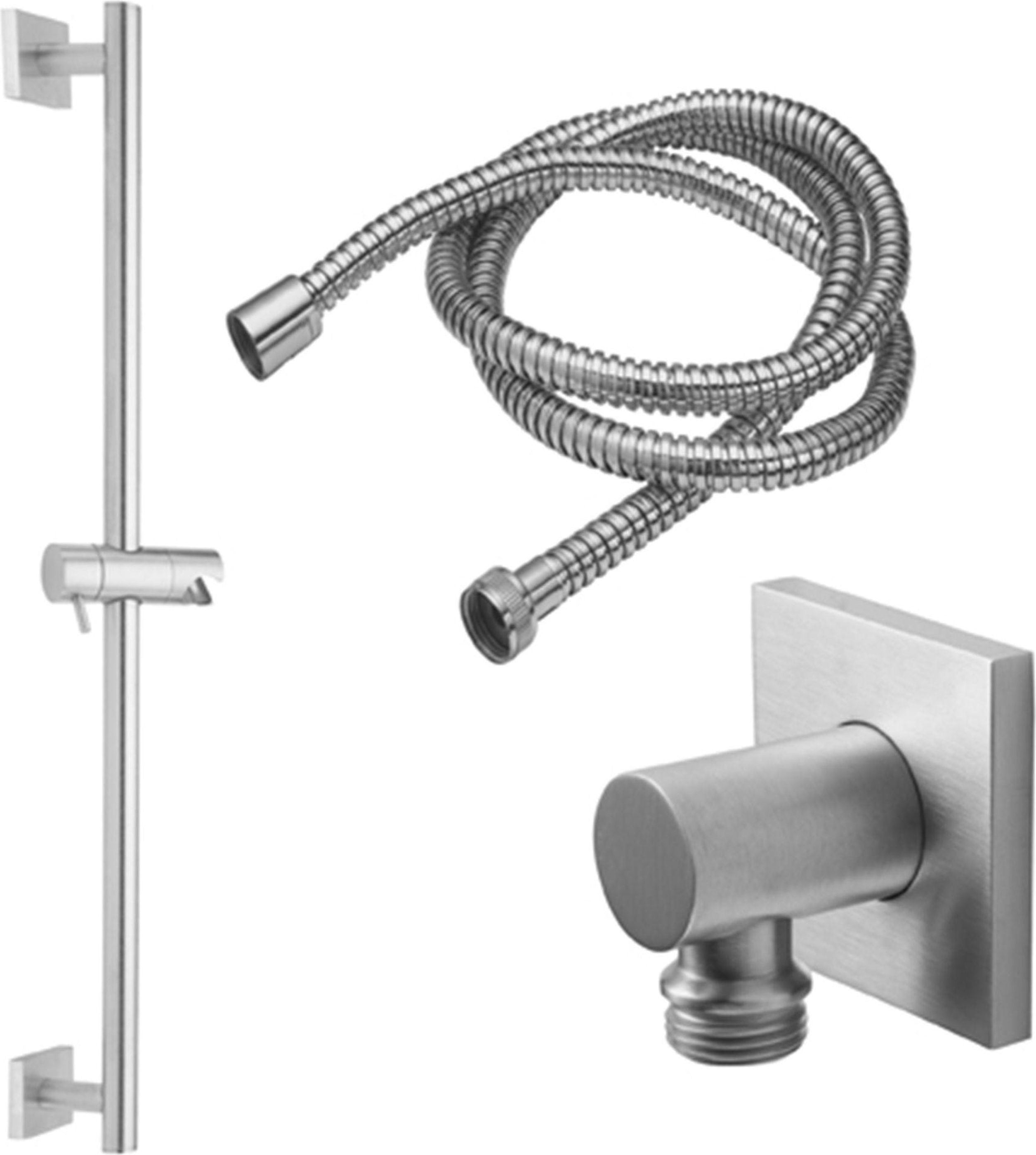 California Faucets Morro Bay Kit de Regadera de Mano con Barra Deslizante - Manija Cilíndrica y Base Cuadrada