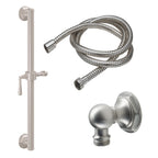 California Faucets Monterey Kit de Regadera de Mano con Barra de Apoyo de 24" - Níquel Satinado